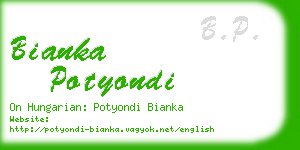 bianka potyondi business card